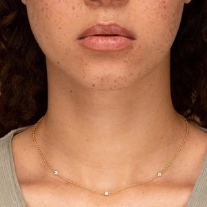 Mejuri Gold Necklace with Elegant White Accents